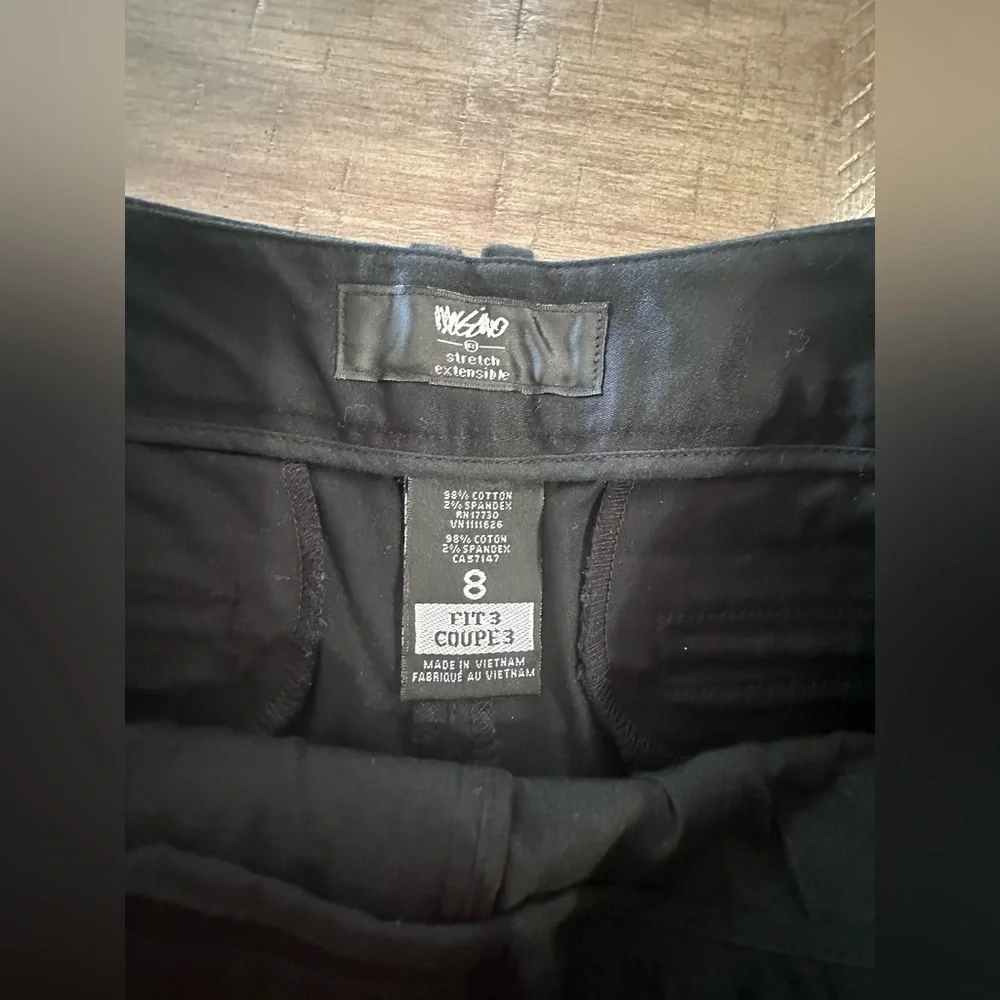 Mossimo Women's Black Cotton Stretch Cuffed Chino Short Shorts Size 8 - Picture 5 of 12